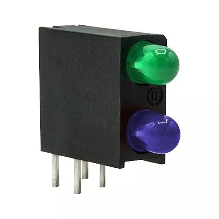 DIALIGHT CKT BOARD INDICATOR, B/G, G 19MCD, TH, 553-0128F