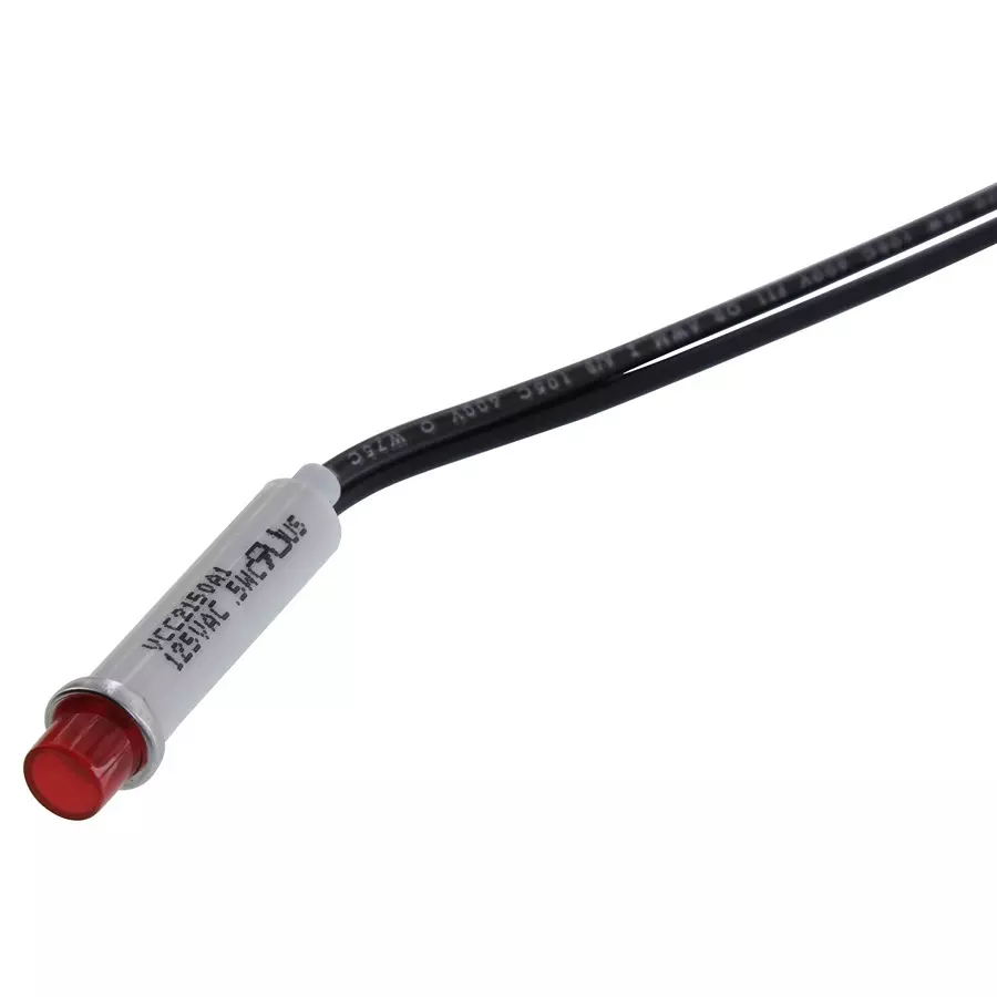 VCC LAMP, INDICATOR, NEON, RED, 125V, 2150A1.