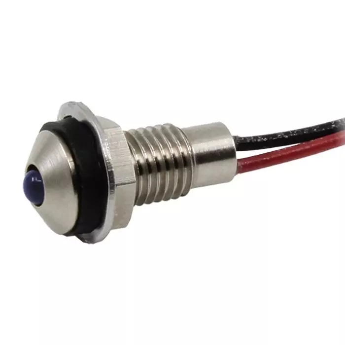 VCC LED PANEL INDICATOR, 6MM, BLU, 12VDC, CDLB-1-8711-9909-I