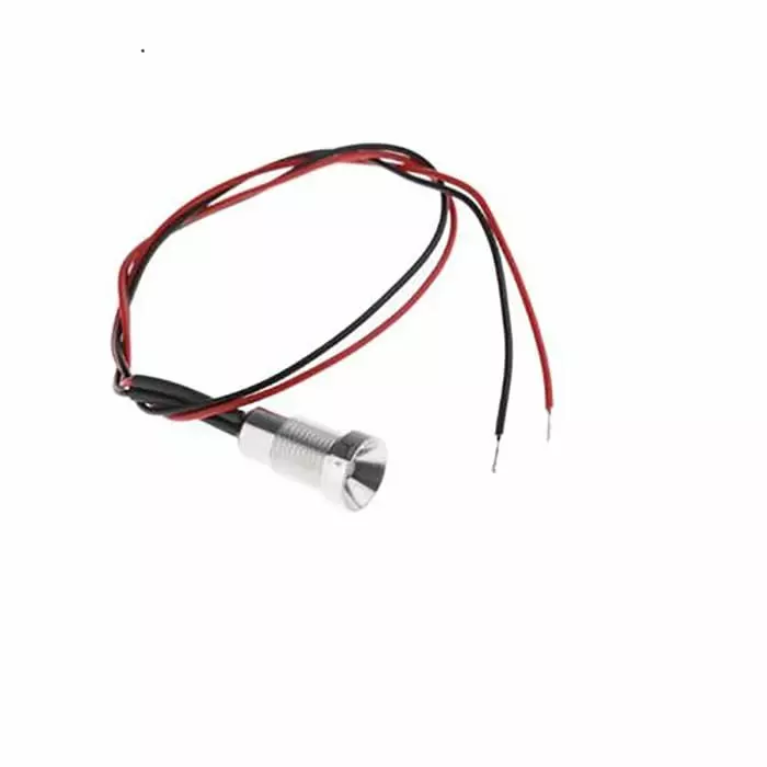 Oxley Green Panel Mount Indicator, 8 mm Mounting Hole Size, Lead Wires Termination, IP67, OXL/CLH/80/12AC/FL30/Green