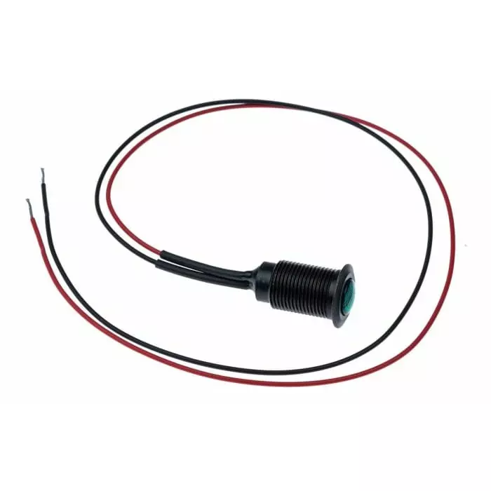 Oxley Green Panel Mount Indicator, 230V ac, 10.2 mm Mounting Hole Size, Lead Wires Termination, IP66, OXL/CLH/100/230/FL30/GN