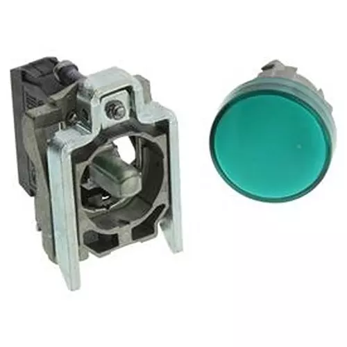 SCHNEIDER ELECTRIC Panel Indicator, Green, 240Vac, 22Mm, Xb4Bvm3