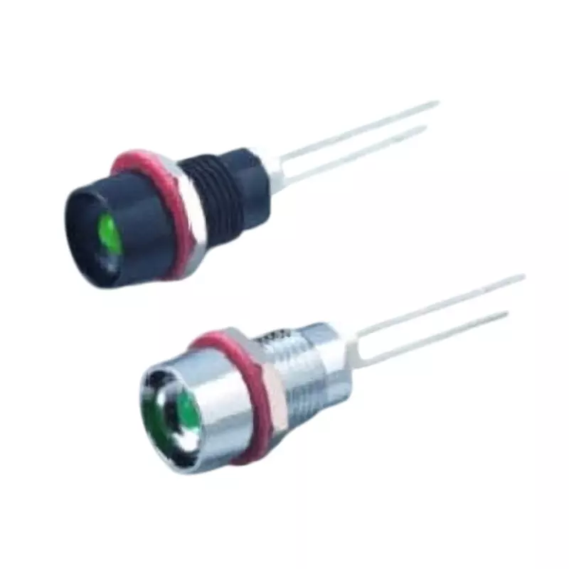 Sato Parts Indicator Light 3 → 24 V DC Red Mounting Hole Size: 10 mm, DB-2-F-CHR