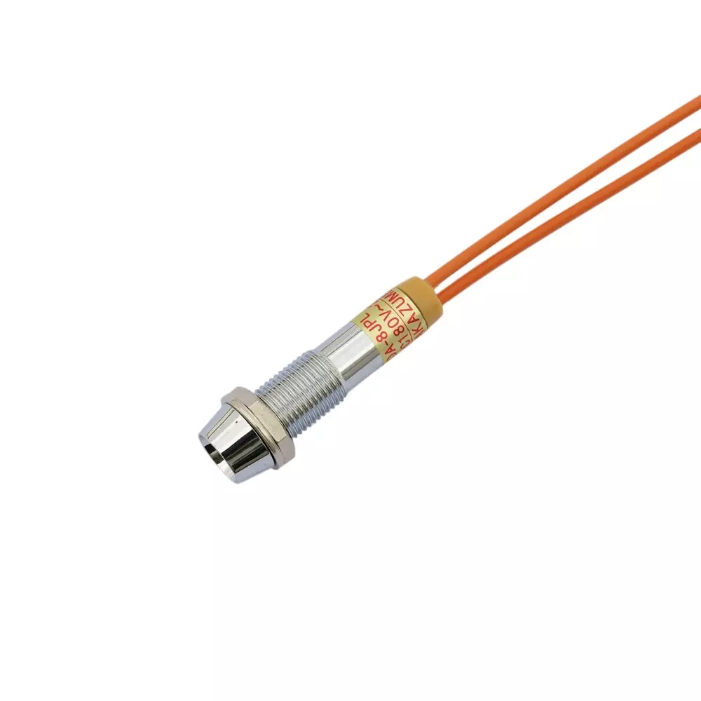 SAKAZUME ELECTRIC LED Indicator Light AC/DC200 V Rated Voltage 1.0 to 2.5 mA Rated Current, DA-8JPL-AC/DC200V-O