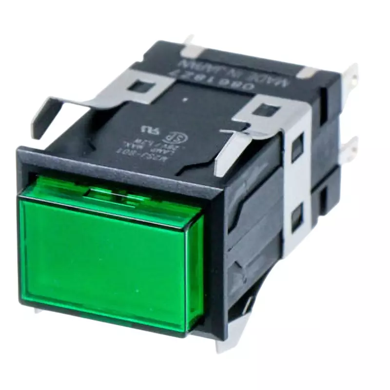 Omron Tab Terminal Indicator Light Rectangle 12.5 mA Green, M2SJ-90A1-24EG