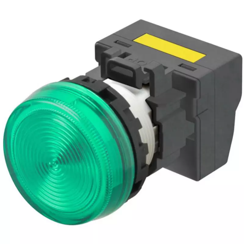 Omron Push-In Plus Indicator Light Round Body Φ22 mm Green, M22N-BN-TGA-GE-P