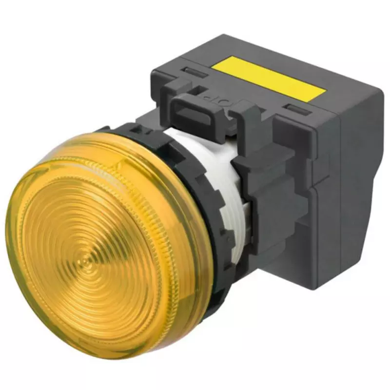 Omron Push-In Plus Indicator Light Round Body Φ22 mm Yellow, M22N-BN-TYA-YE-P