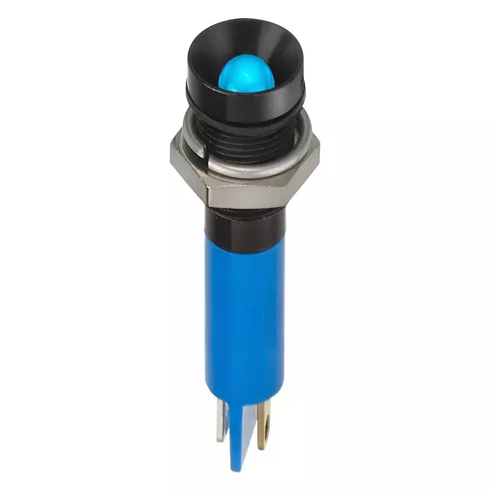 APEM LED INDICATOR, PANEL, 6MM, BLUE, 24VDC, Q6R1BXXB24E