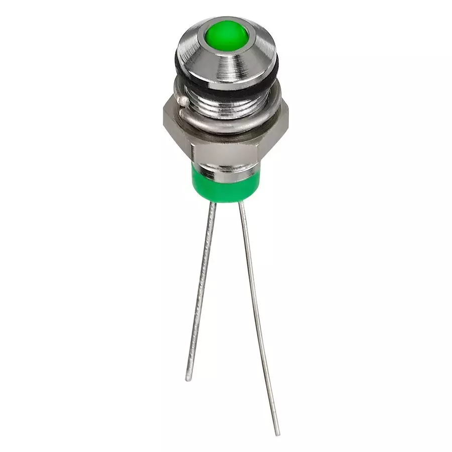APEM LED INDICATOR, PANEL, 6MM, GREEN, 2VDC, Q6P6CXXG02E