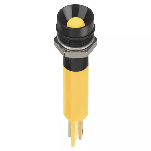 APEM LED INDICATOR, PANEL, 8MM, YELLOW, 12VDC, Q8R1BXXY12E