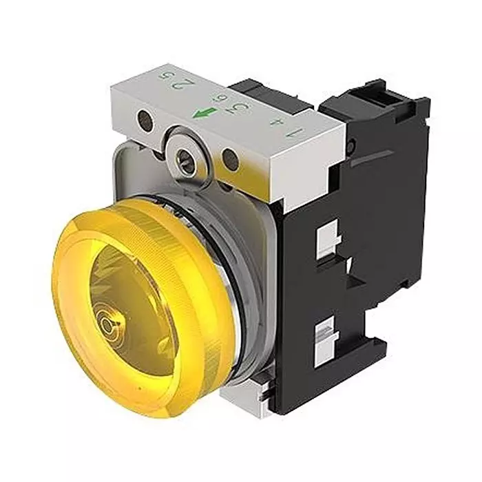 EAO PANEL INDICATOR, YELLOW, 24VAC/DC, 45-1T00.20G6.000.100