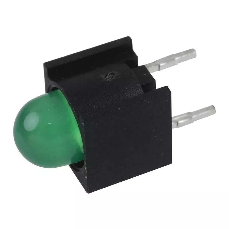 DIALIGHT INDICATOR, LED PCB, 5MM, GREEN, 2.1V, 550-0204F