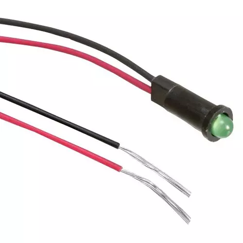 DIALIGHT LED PANEL INDICATOR, 3.97MM, GRN, 5VDC, 558-0202-027F