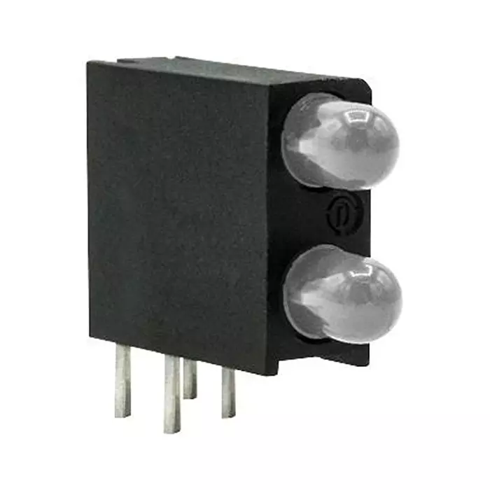 DIALIGHT CKT BOARD INDICATOR, G/R, 10/4.7MCD, TH, 553-0711-100F