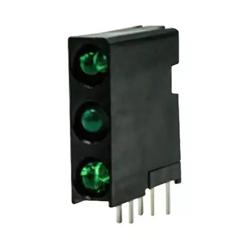 DIALIGHT CKT BOARD INDICATOR, GREEN, 50MCD, TH, 564-2210-222F