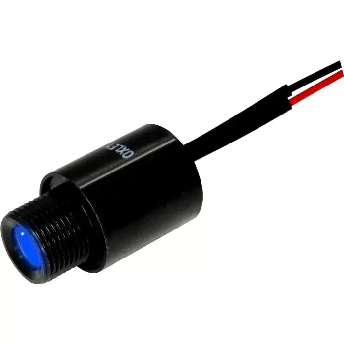 Oxley STR5LH10 Series Blue Indicator, 12V dc, 10 mm Mounting Hole Size, Lead Wires Termination, IP68, STR5/LH10/12/FL30H/BE