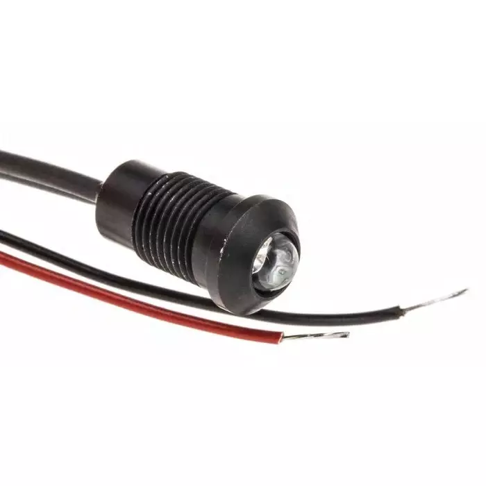 Oxley Green Panel Mount Indicator, 8 mm Mounting Hole Size, Lead Wires Termination, IP66, OXL/CLH/80/P/12AC/FL30/Green
