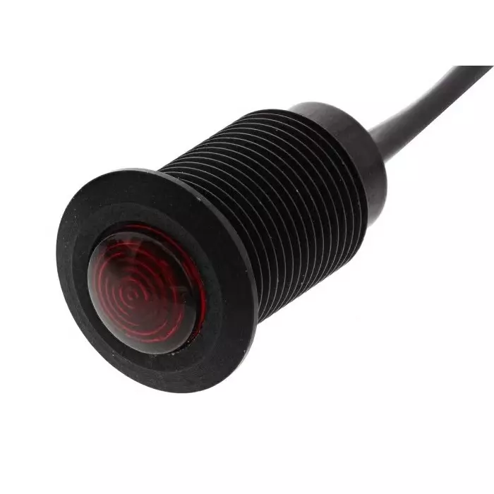 Oxley Red Panel Mount Indicator, 12V ac, 10.2 mm Mounting Hole Size, Lead Wires Termination, IP66, OXL/CLH/100/12AC/FL30/AL