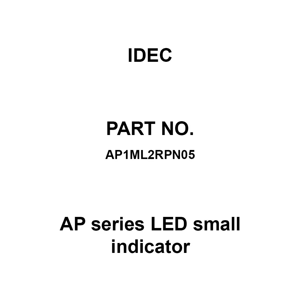 IDEC AP Series LED small indicator For Lens., AP1ML2RPN05 (Pack of 5 Pcs)