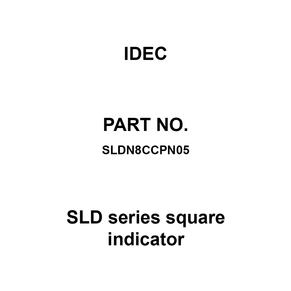 IDEC SLD Series square indicator Color Board Acrylic Resin, SLDN8CCPN05 (Pack of 5 Pcs)