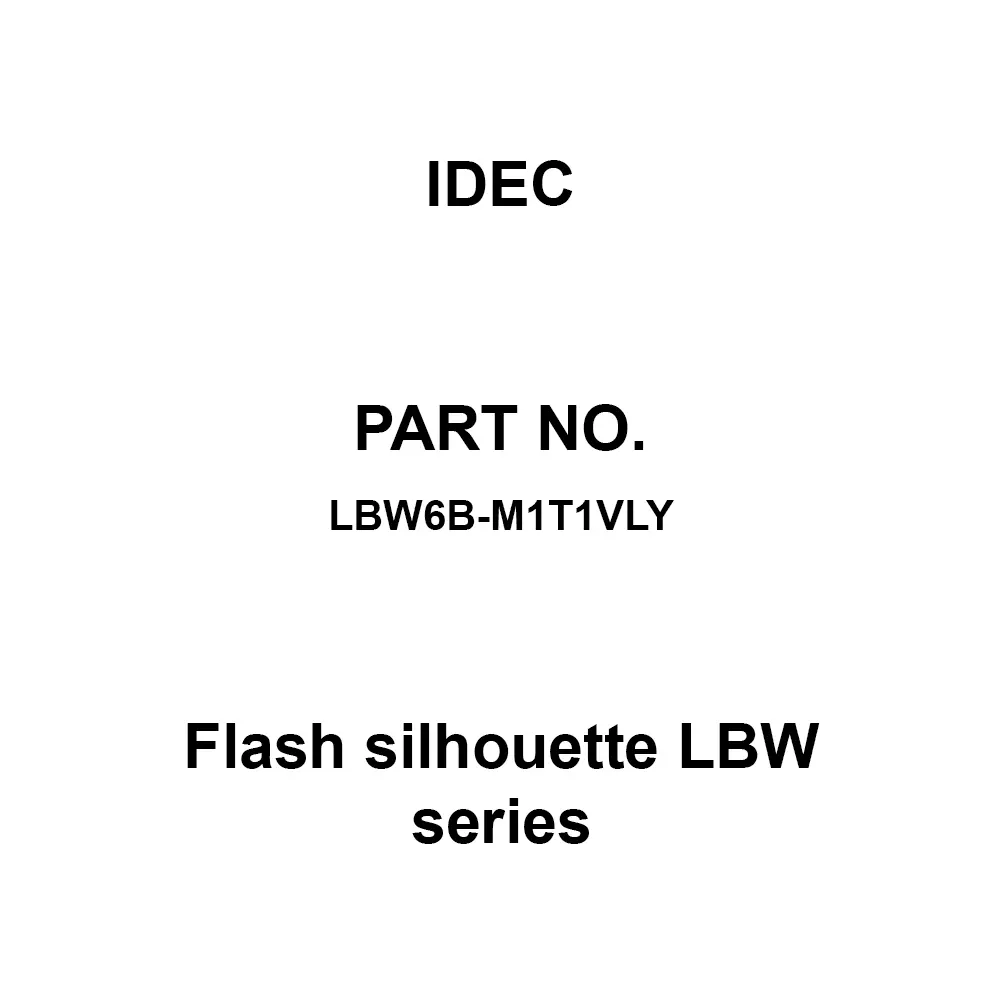 IDEC Flash silhouette LBW Series 1C Illumination Lens Printed Circuit Board Terminal, LBW6B-M1T1VLY