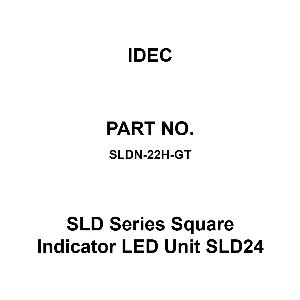IDEC SLD Series Square Indicator LED Unit SLD24 Green, SLDN-22H-GT