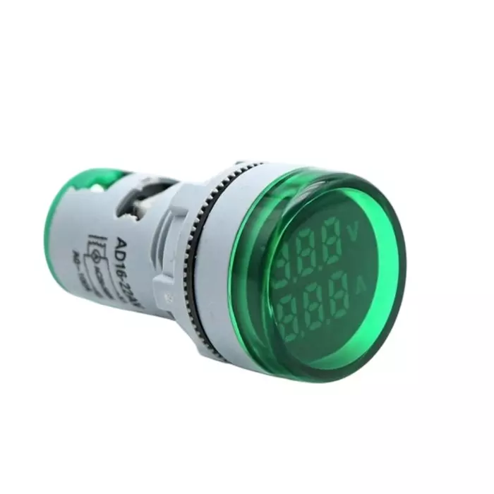 Congnitor Volt and Ampere Indicator Green 22 mm Mounting Diameter 220 VAC (Pack of 10)