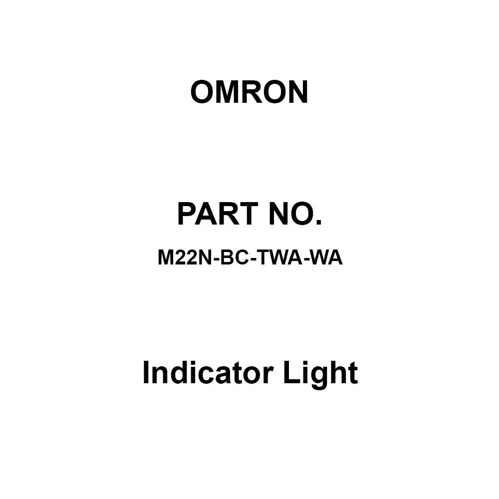 Omron Indicator Light Screw Terminal M3.5, M22N-BC-TWA-WA