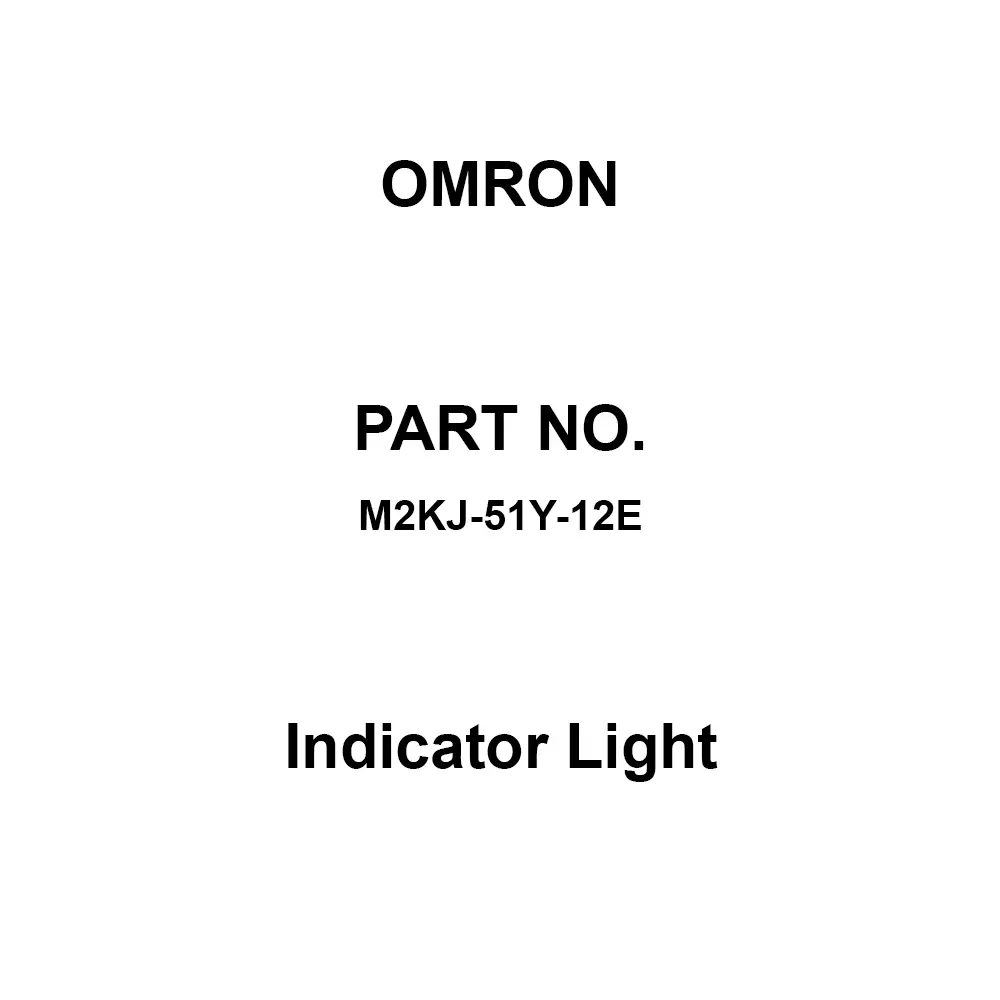Omron Indicator Light AC/DC 12 V Yellow, M2KJ-51Y-12E