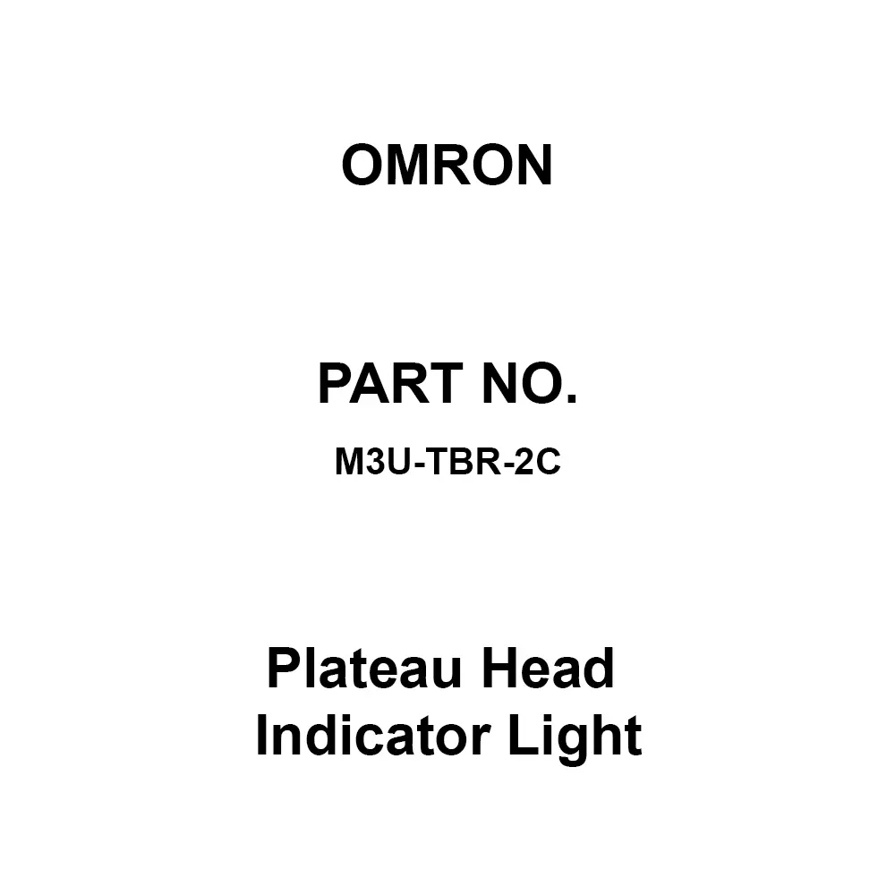 Omron Plateau Head Indicator Light DC 12 V Red, M3U-TBR-2C