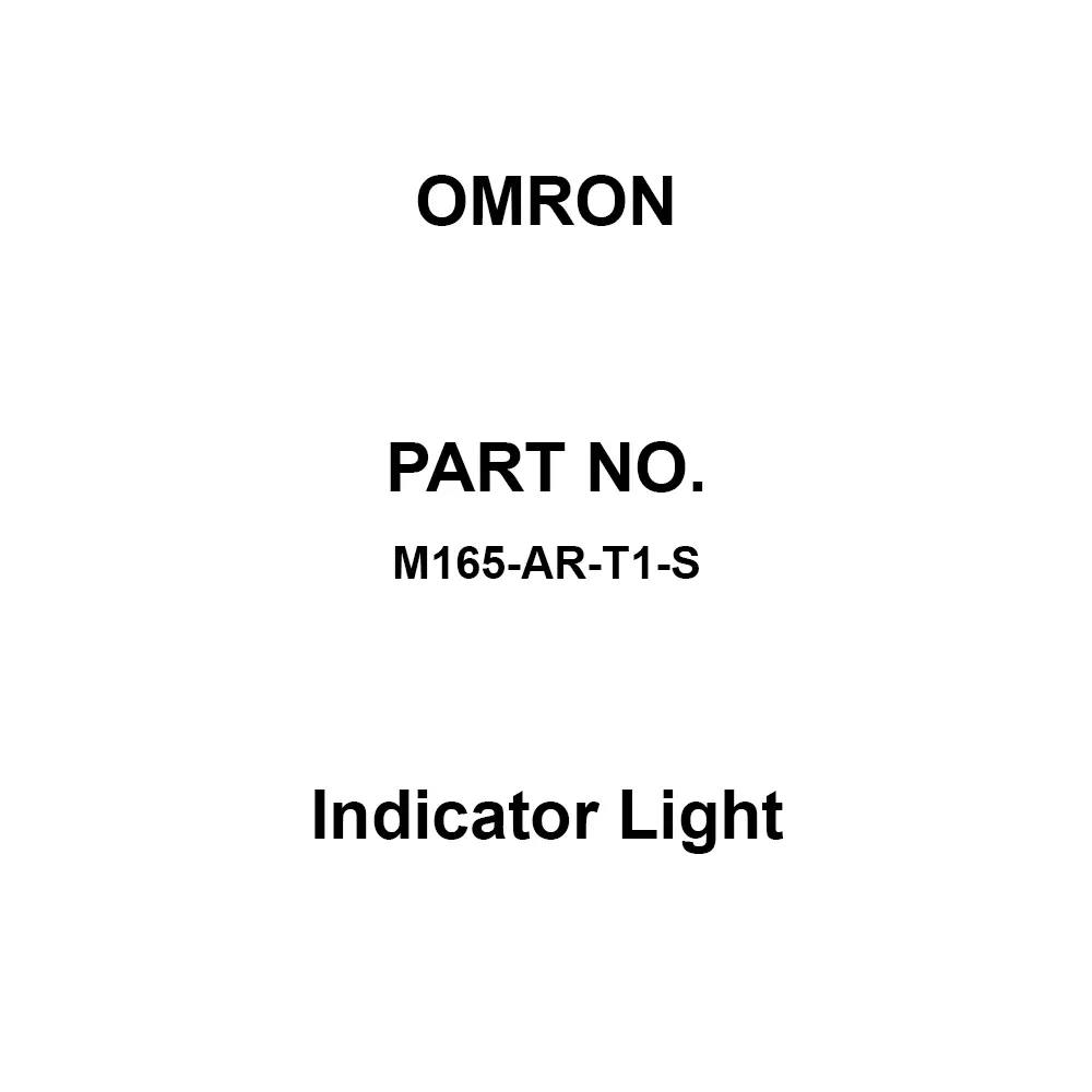 Omron Indicator Light AC/DC 110 V Rated Voltage, M165-AR-T1-S