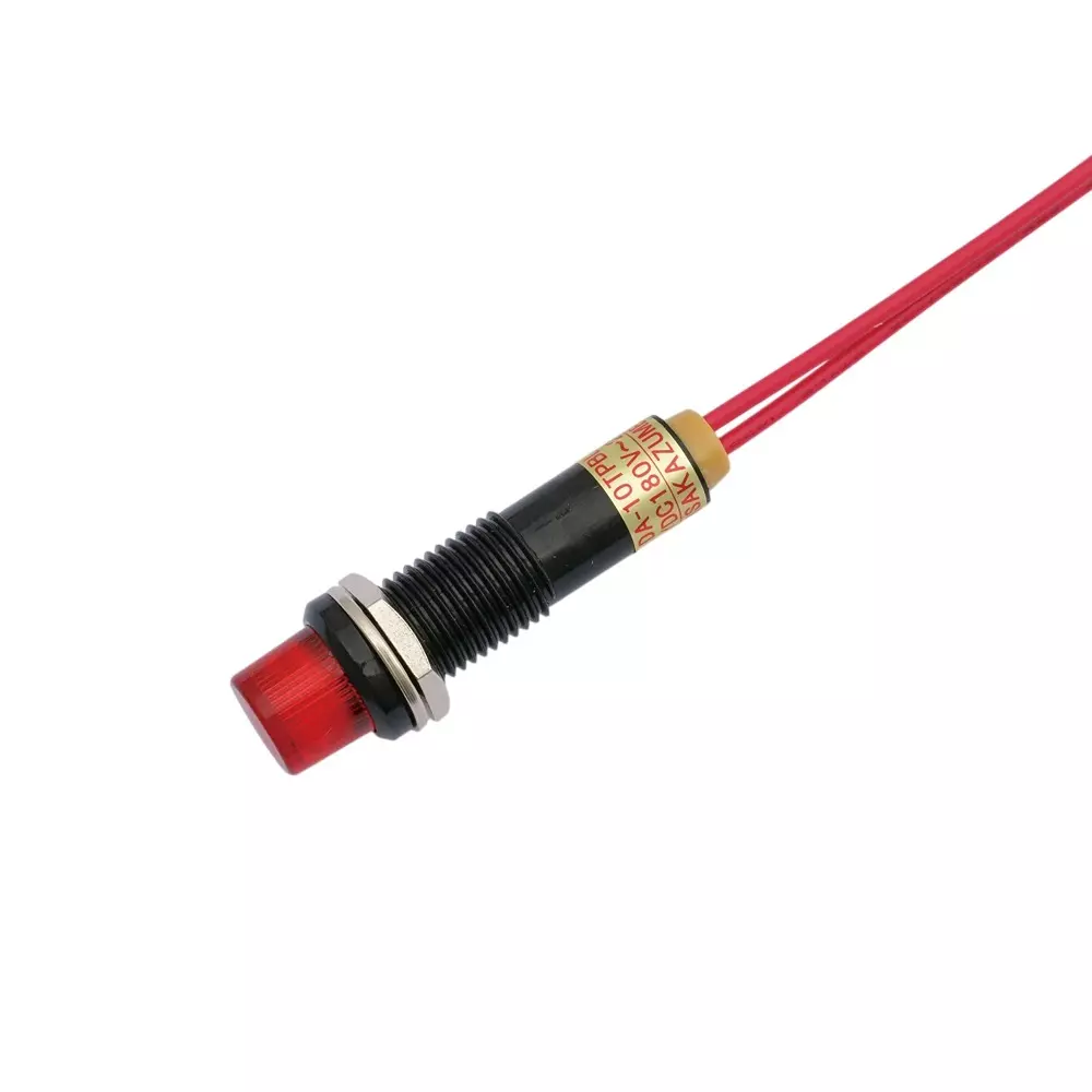 SAKAZUME ELECTRIC LED Indicator Light AC/DC200 V Rated Voltage 1.0 to 2.5 mA Rated Current, DA-10TPBL-AC/DC200V-R