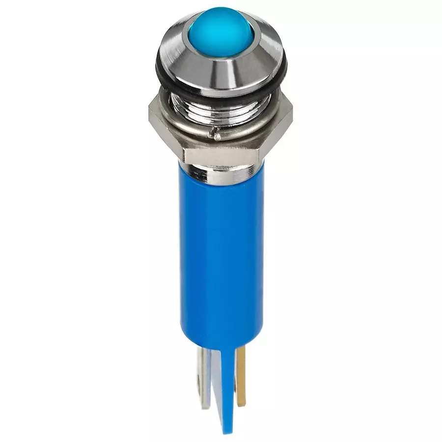 APEM LED INDICATOR, PANEL, 8MM, BLUE, 12VDC, Q8P1CXXB12E