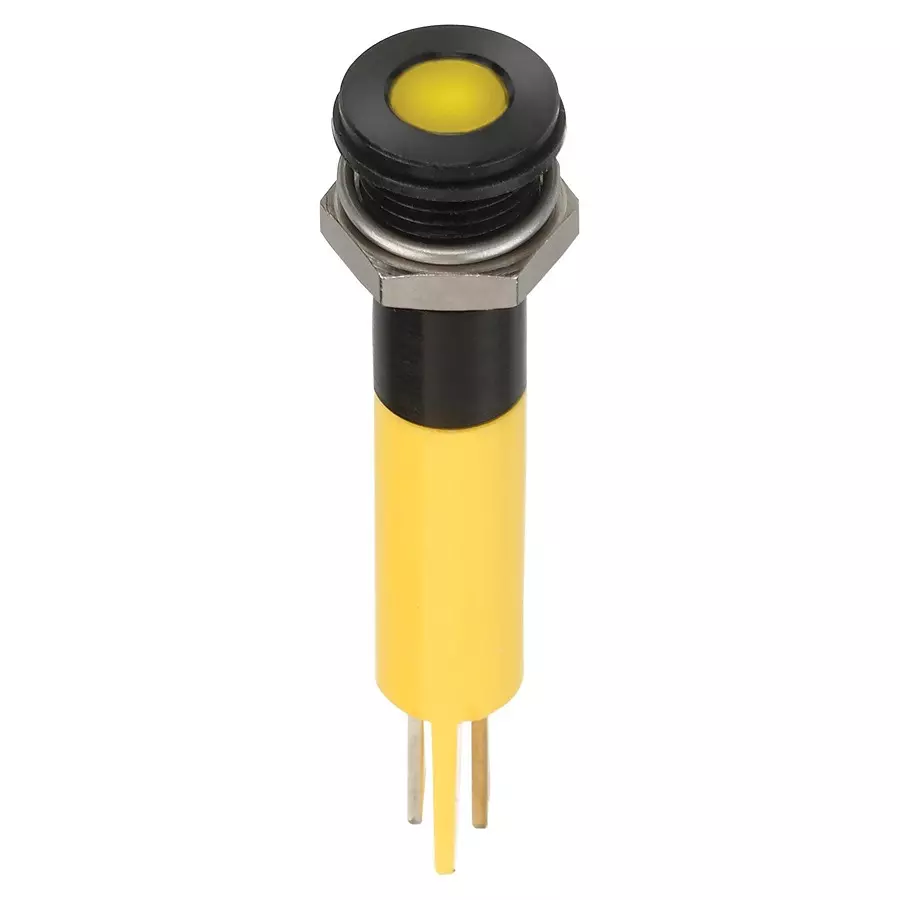 APEM LED INDICATOR, PANEL, 8MM, YELLOW, 24VDC, Q8F1BXXY24E