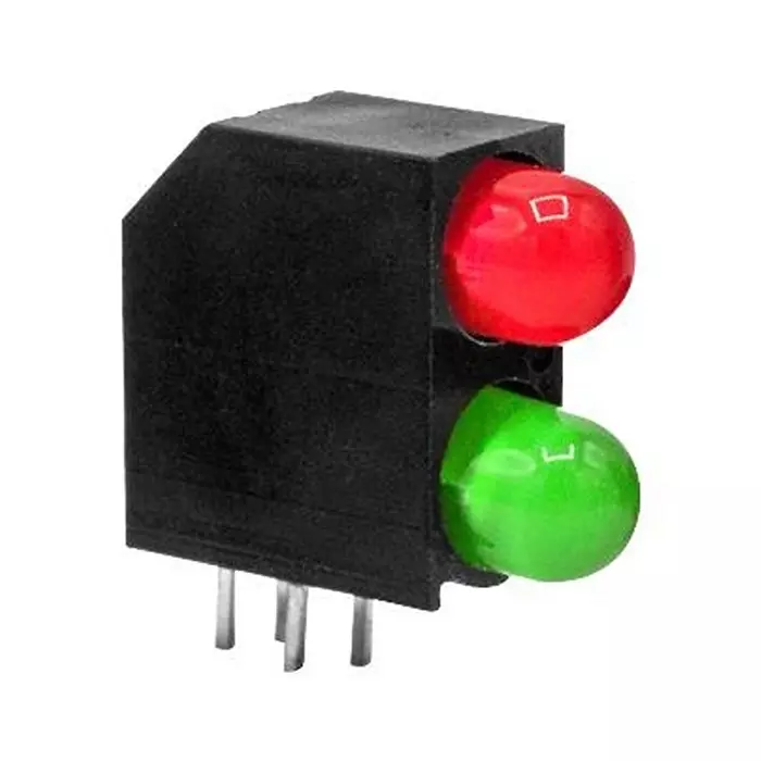 DIALIGHT CKT BOARD INDICATOR, R/G, 6.3/10MCD, TH, 552-0212F.