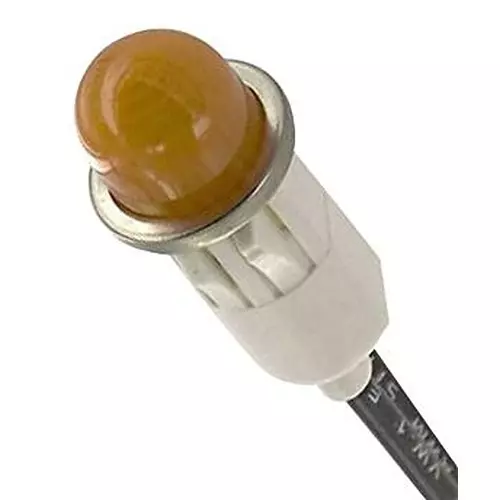 VCC NEON INDICATOR, AMBER, 12.7MM, WIRE LEAD, 1050A3