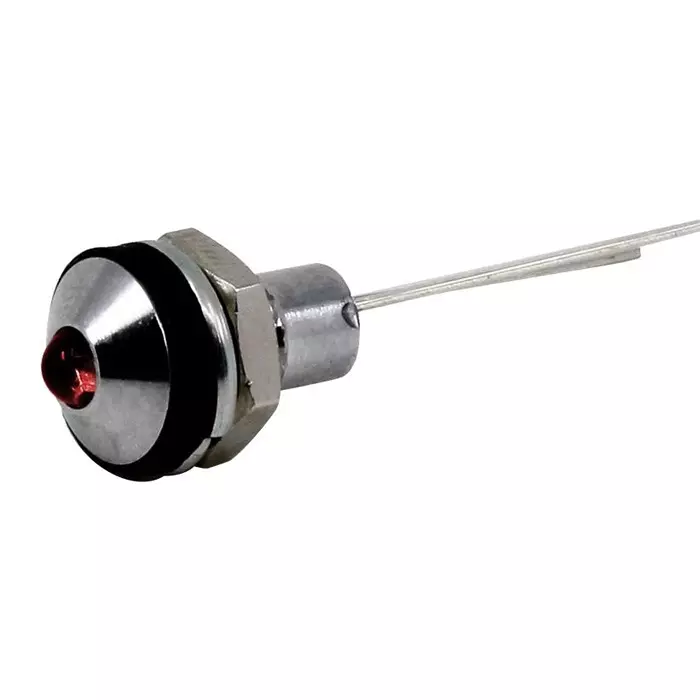 VCC LED PANEL INDICATOR, 6MM, RED, 12VDC, CD-0-2702-9908-I