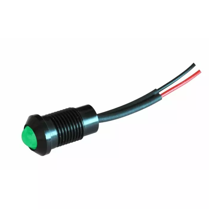 Oxley OXL/CLH/80/AC Series Green Panel LED, 28V ac, 8 mm Mounting Hole Size, Lead Wires Termination, IP66, OXL/CLH/80/28AC/FL30H/GN