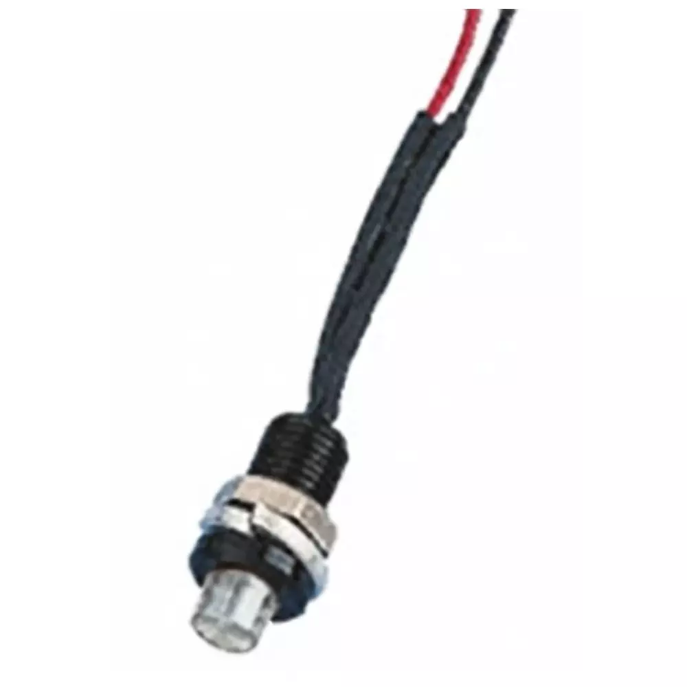 Oxley White Panel Mount Indicator, 24V ac, 6.4 mm Mounting Hole Size, Lead Wires Termination, IP66, OXL/CLH/63/P/24AC/FL30/WE