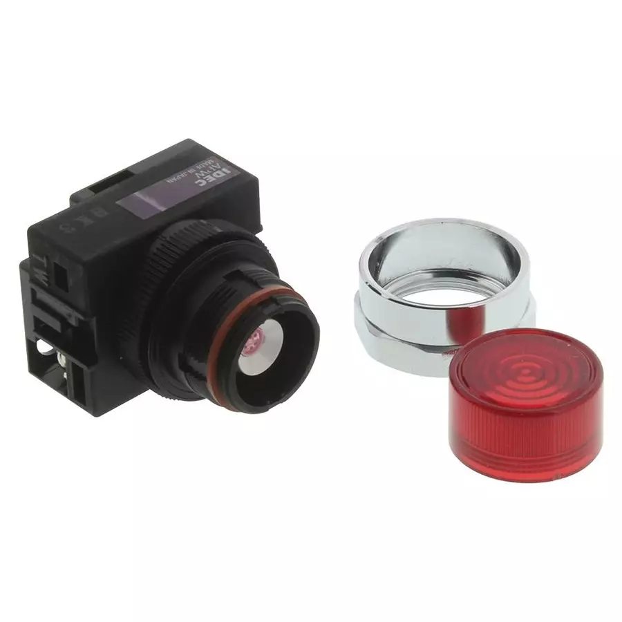 IDEC Panel Mount Indicator, Led, 22Mm, Red, 24V, Apw199D-R-24V