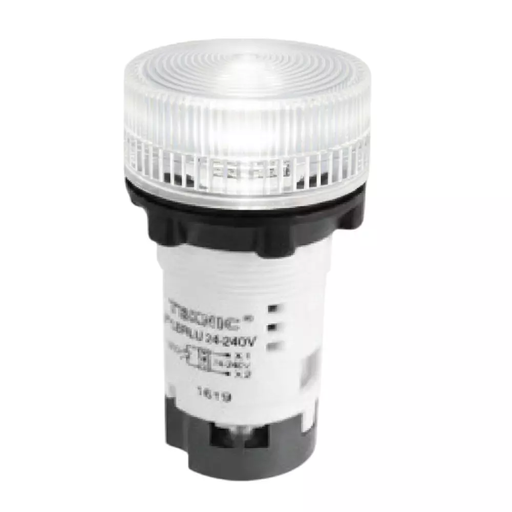 Teknic Economy Pilot Light with Integral LED 277 V AC 22.5 mm Hole Diameter Clear Lens, 3PLBR7L(S)