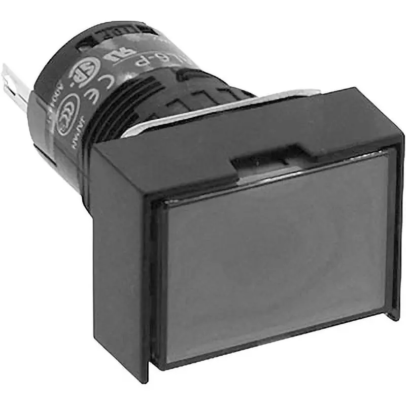 IDEC A6 Series Indicator Lamp (With Rectangular 3 Direction Barrier) 16 Mm Mounting Hole Diameter, Al6G-P1Jw