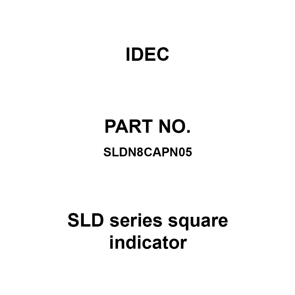 IDEC SLD Series square indicator Color Board Acrylic Resin, SLDN8CAPN05 (Pack of 5 Pcs)