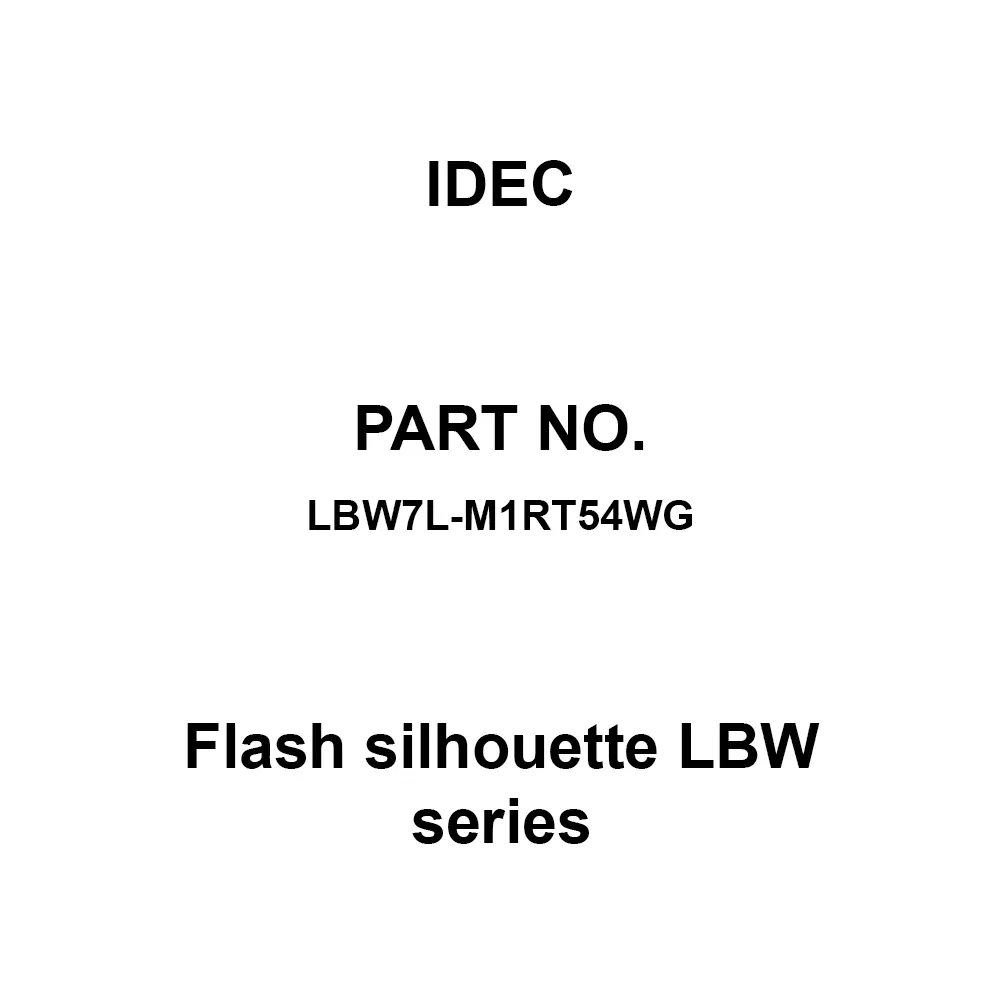IDEC Flash silhouette LBW Series 1C Soldering Tab Terminal, LBW7L-M1RT54WG