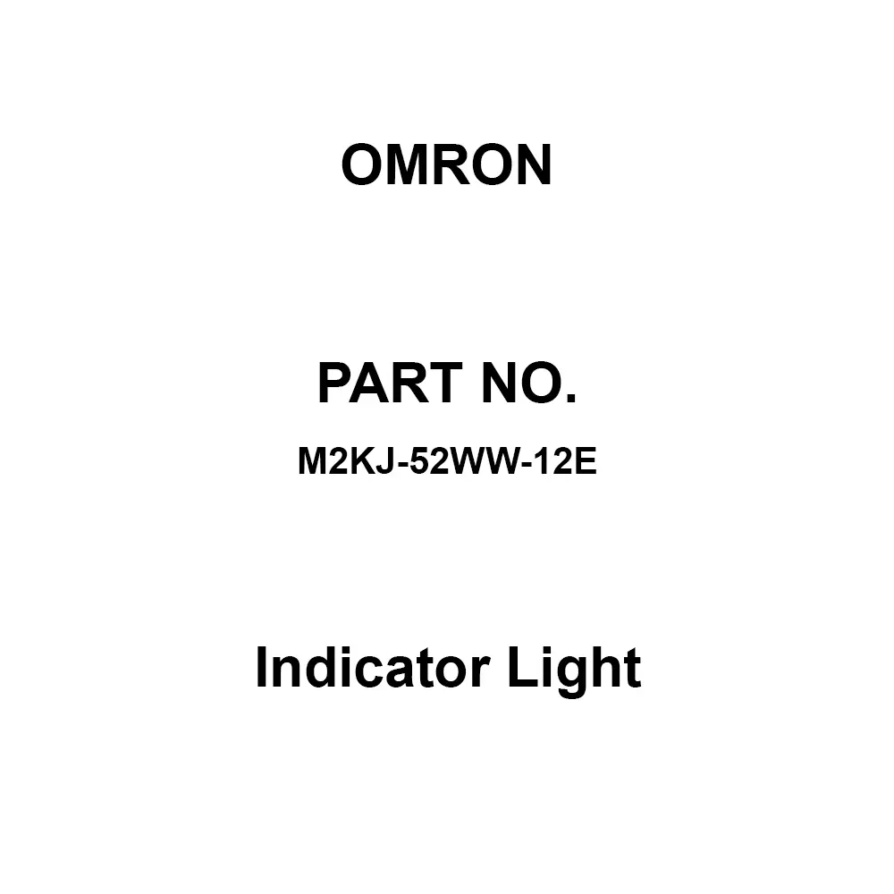 Omron Indicator Light DC 12 V Rated Voltage, M2KJ-52WW-12E