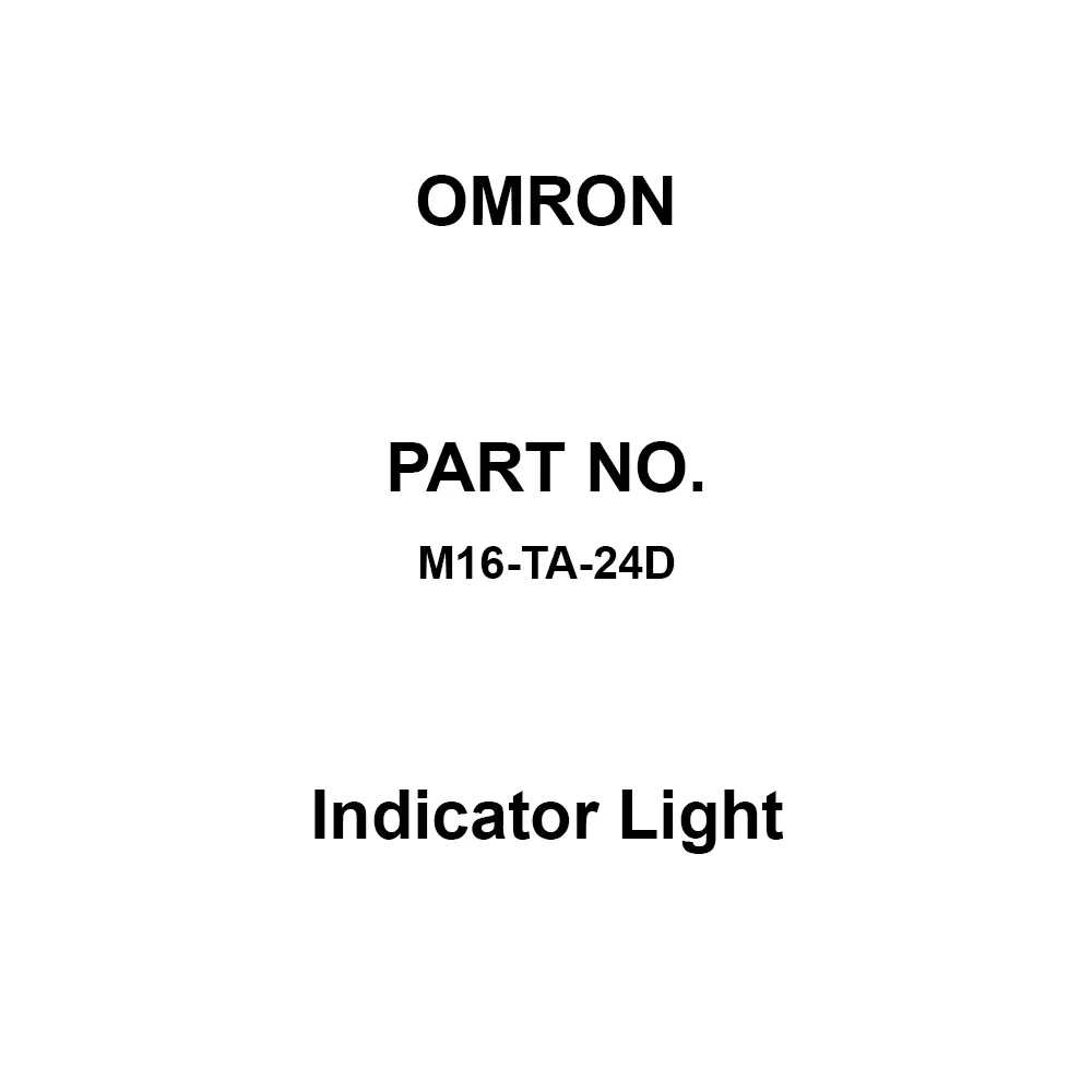 Omron Indicator Light AC/DC 24 V Rated Voltage, M16-TA-24D