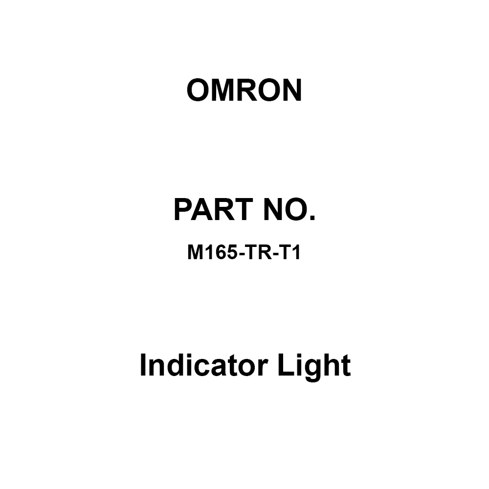 Omron Indicator Light AC/DC 110 V Rated Voltage, M165-TR-T1