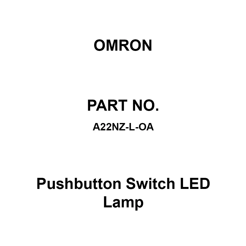 Omron Pushbutton Switch LED Lamp Orange Illuminated Color, A22NZ-L-OA
