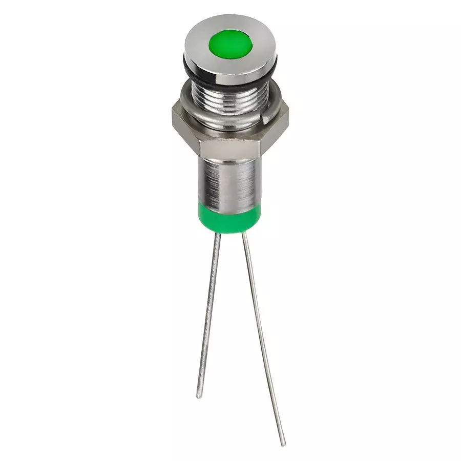APEM LED INDICATOR, PANEL, 6MM, GREEN, 2VDC, Q6F6CXXG02E