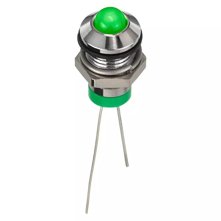 APEM LED INDICATOR, PANEL, 8MM, GREEN, 2VDC, Q8P6CXXG02E